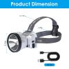 Rechargeable Headlamp High Power Headlight Torch Flashlight with Motion Sensor 3 Light Modes for Fishing Running Camping Hiking