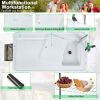 Portable Camping Fish Cleaning Table with Grid Rack and Faucet